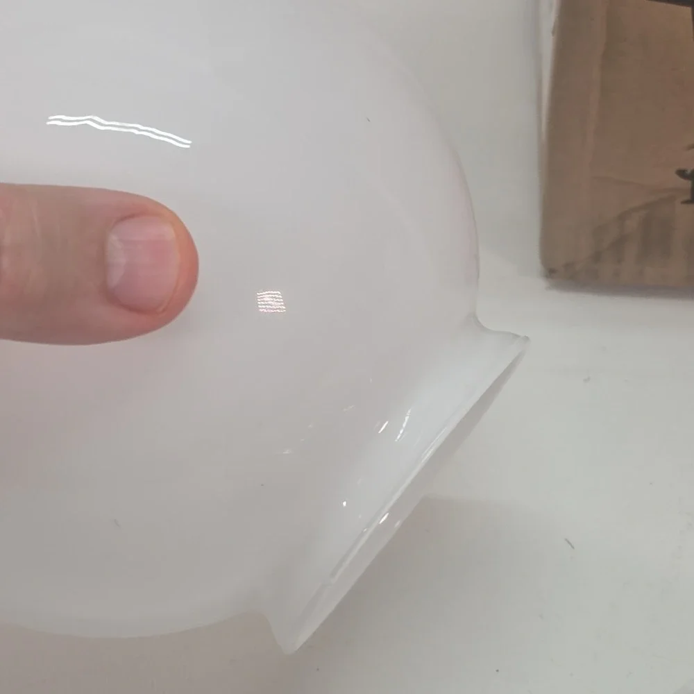 Progress Lighting P3605-30 White 1-Light Flush Mount with White Glass